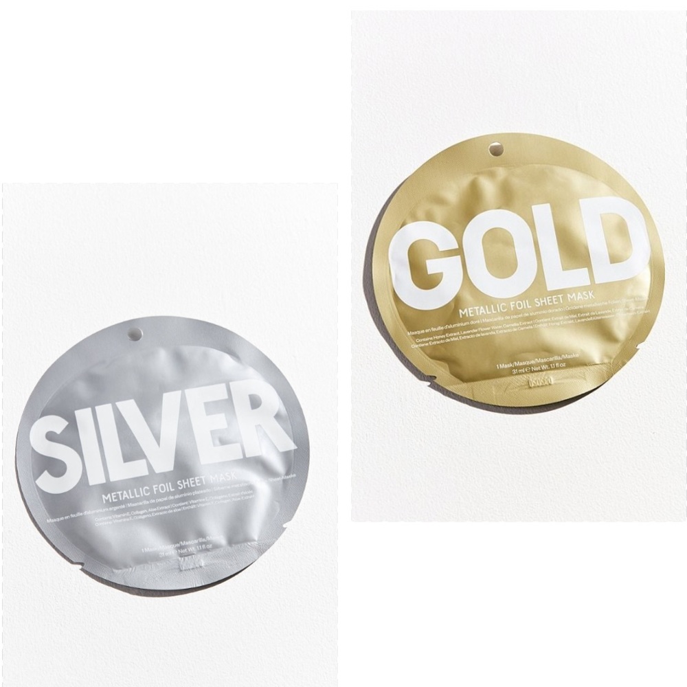 Metallic foil sheet mask